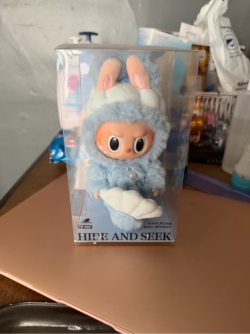 Pop Mart Hide and Seek Blue Bunny Plush Toy